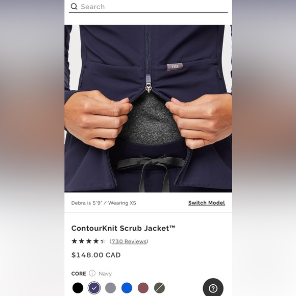 FIGS Countourkit Scrub Jacket XS ✨ - Picture 7 of 10